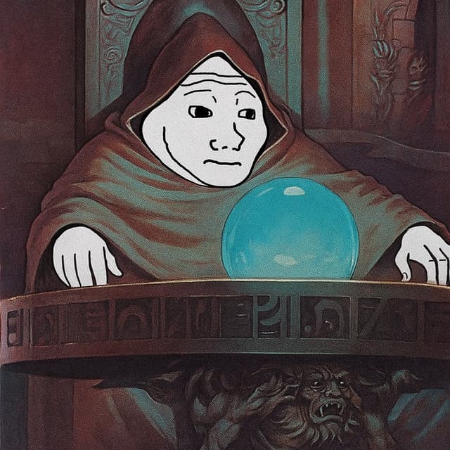 Going to spend some time pondering the orb today. I suspect it will tell me wojak is going to billions.
